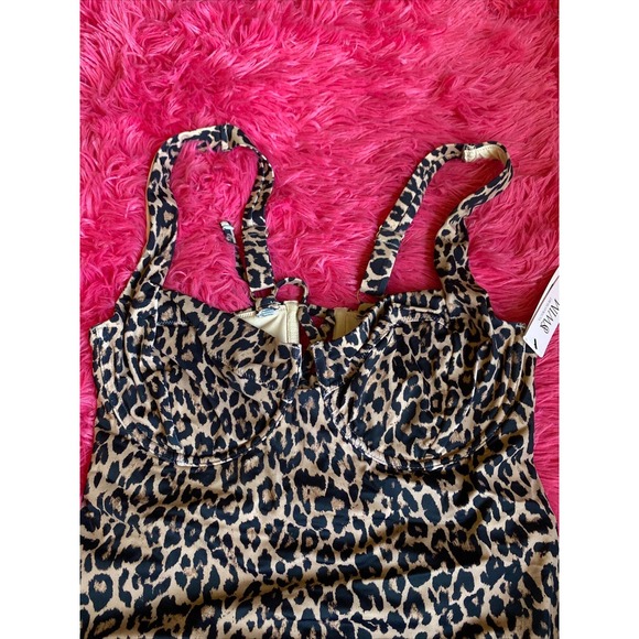 Victorias‎ Secret One Piece Swimsuit Size XL Cheetah Full Coverage - Picture 2 of 5